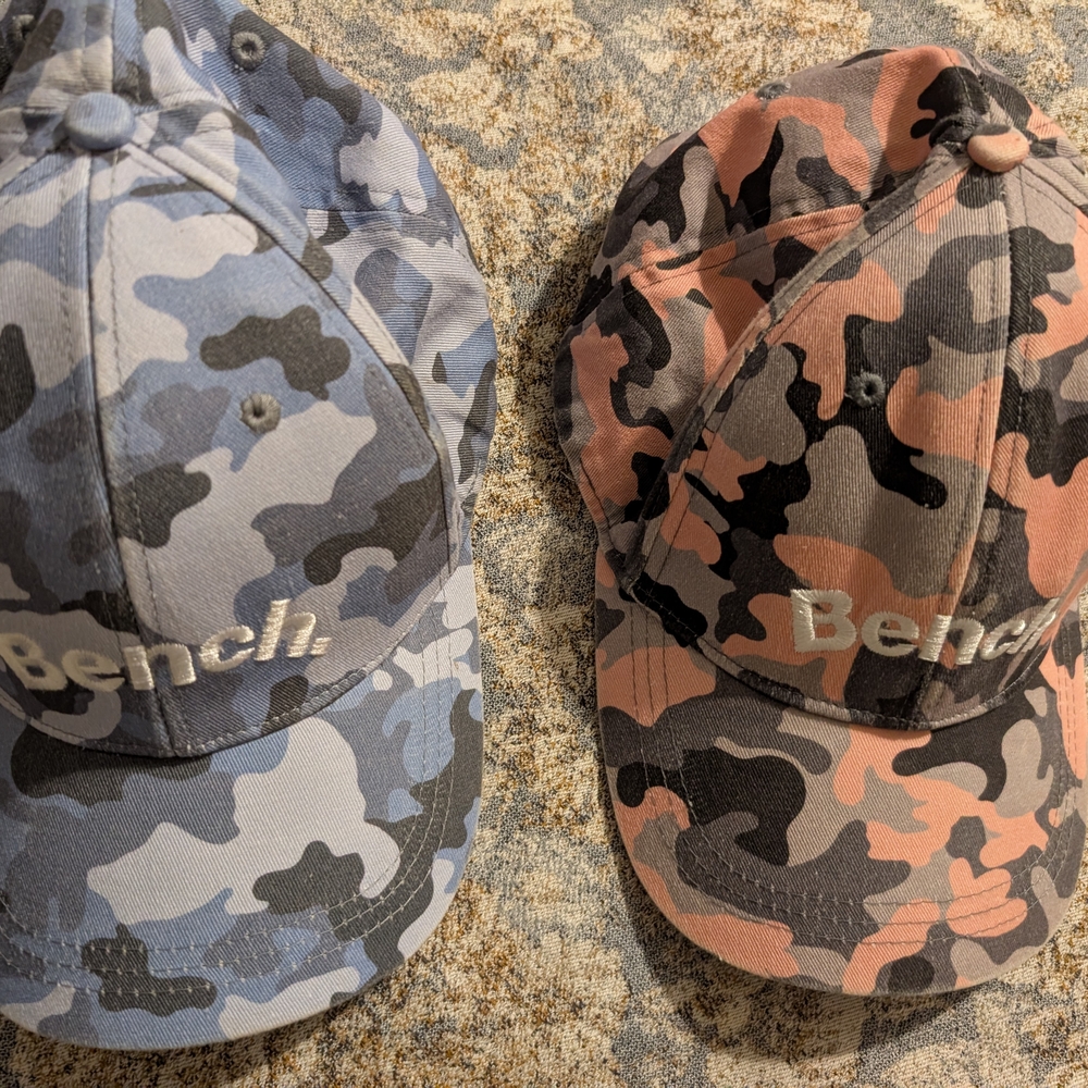 Bench Camouflage Caps in Blue and Pink
